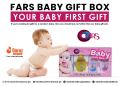 Fars International Baby Gift Box Complete Care, Wrapped with Loved Fars Baby Gift Box 4 PCs Set Perfect Baby Gift for Newborns Complete Baby Care Kit Luxury Baby Gift Set. 