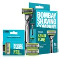 Bombay Shaving Company Sensi Flo 6 Value Pack (1 Razor with 3 Cartridge Refills) |6 Blade Razor for Men with Styling Trimmer Blade. 
