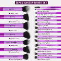MAANGE 20pcs Professional Makeup Brush Set With Bag MAG52036. 