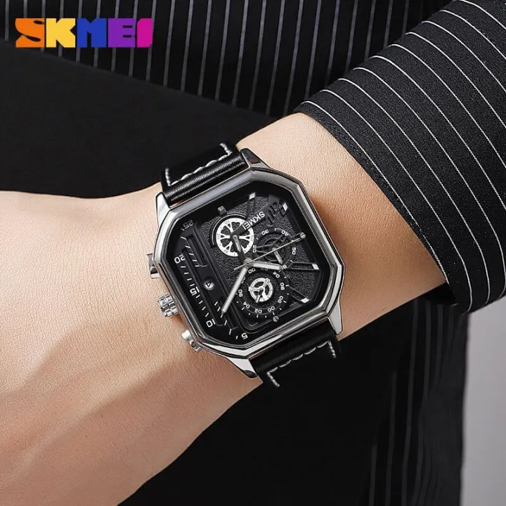 SKMEI%201963%20Fashion%20Multifunction%20Chronograph%20Date%20Display%20Watch%20For%20Men%20-%20Silver/Black%20-%20Image%203