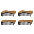 ZOROOM 4X Natural Green Sandalwood Hair Comb - No Static Wooden Fine Tooth Black Horn Comb (Green Sandalwood). 