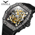 ONOLA brand fashionable business luxury waterproof mechanical men's watch. 