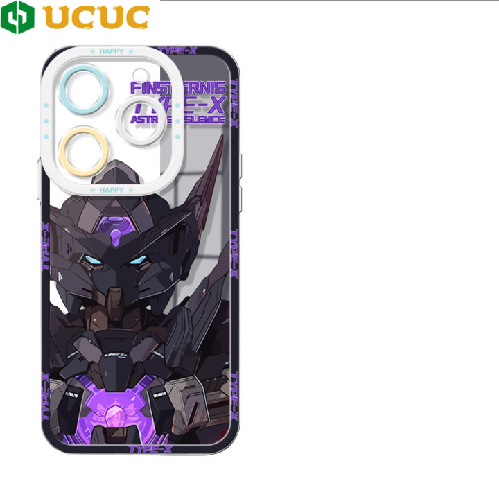 UCUC for Tecno Spark 10 Pro Back Cover Cartoon Robot Transparent TPU Ultra Thin Soft Phone Cases