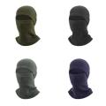Black Velvet Full Face Coverage Mask With Neck Warmer Support For Bike Scooter Under Helmet. 