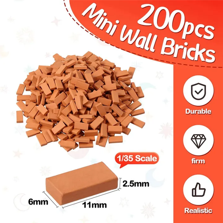 400%20Pieces%20Mini%20Bricks%20for%20Landscaping%20Miniature%20Bricks%20Brick%20Wall%20Small%20Bricks%20for%20Garden%20Parts,1/35%20Scale%20-%20Image%204