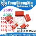 10pcs CBB22 polypropylene film capacitor 400V 450V 630V 205J 223J 224J 225J 255J 273J 274J 275J 333J 334J 0.022uf 0.2uf. 