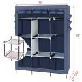 Portable Clothes Storage Organizer Rack Shelves, Cloth Daraz, Non-Fabric Cover Standing Closet. 