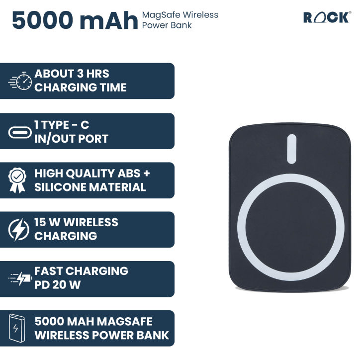 Rock%205000mAh%20Powerbank%20ll%20Magsafe%20Wireless%20Powerbank%20ll%20Fast%20Charging%20PD%20and%20QC%20ll%2015W%20Wireless%20Charging%20ll%20For%20iphone%20&%20Android%20-%20Image%203
