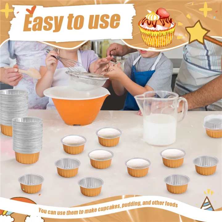 NAMUNY%20Dessert%20Cups%20with%20Lids,%2050%20Pack%20Gold%20Aluminum%20Foil%20Baking%20Cups%20Holders,%20Cupcake%20Bake%20Utility%20Ramekin%20Clear%20Pudding%20Cups%20-%20Image%207