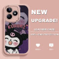 FELMYST for Realme C53 Narzo N53 Back Cover PU Leather Kuromi Pattern Soft Silicone Edge Phone Case. 
