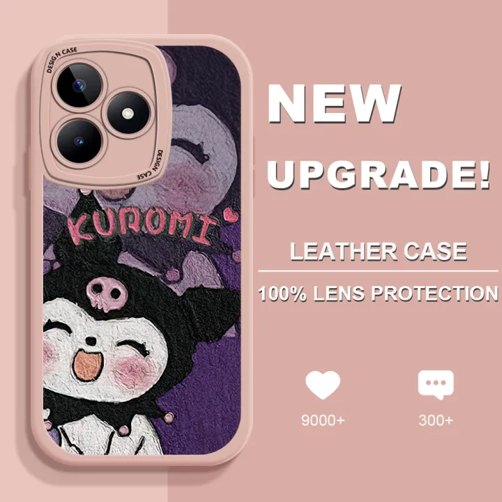 FELMYST%20for%20Realme%20C53%20Narzo%20N53%20Back%20Cover%20PU%20Leather%20Kuromi%20Pattern%20Soft%20Silicone%20Edge%20Phone%20Case%20-%20Image%202