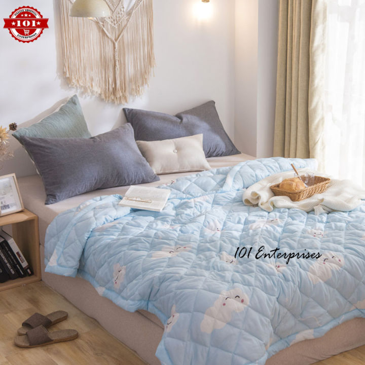 Comforter Summer Quilt Washable Lunch Quilt Soft Air Conditioner Blanket(Pattern May Vary)