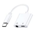 Hoco 2 in 1 Type C to 3.5mm Earphone Audio & Charger Splitter. 