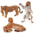 Gift Early Education Teaching Toy Lifelike Tiger Models Wild Animal Figurines Tigress With Cub Simulation Wildlife. 