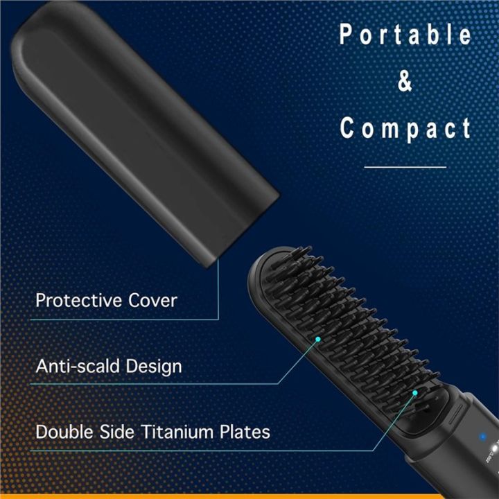 Cordless%20for%20Men%20Beard%20Straightener:Heated%20Beard%20Brush,%20Electric%20Hot%20Comb,%20Anti-Scald%20Mini%20Straightening%20Tool%20-%20Image%208