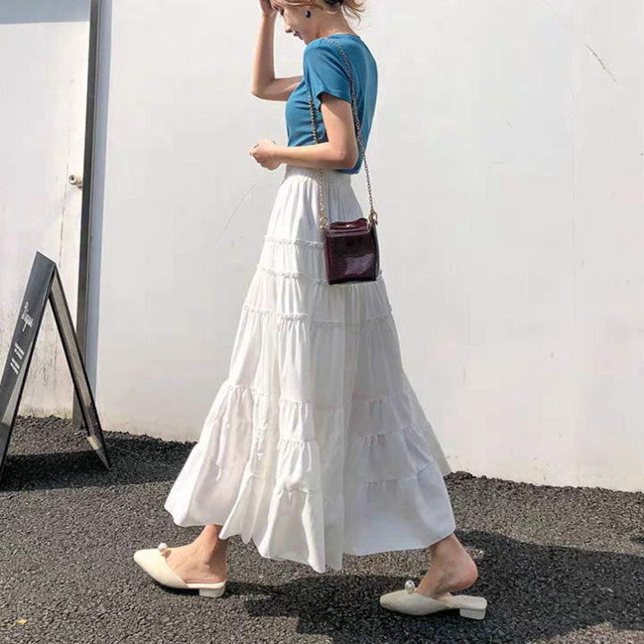 Korean%20Design%20Cotton%20Long%20Skirt%20For%20Women%20-%20Image%203