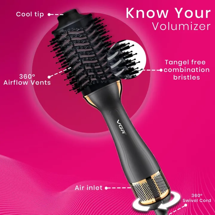 VGR%20One-step%204%20In%201%20Hair%20Straightener%20Comb%20Hot%20Air%20Brush%20and%20Volumizer%20Smart%20Gallery%20-%20Image%202