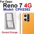 SIM Card Tray For OPPO Reno 7 7Lite 7SE 7Z 4G 5G Dual SIM Card Tray Slot Card Reader Holder Socket Replacement Parts. 