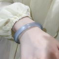 【New arrival】White Cat's Eye Bracelet High Ice Moonlight Lychee Frozen Ma Female Round Strip Chalcedony Bracelet Crystal Bracelet. 