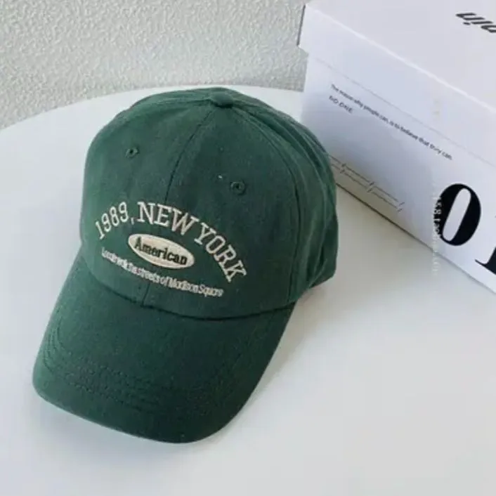 Masala%20Beads%20Cap%20Korean%20Embroidery%20Cute%201989%20NEW%20YORK%20American%20Printed%20Cool%20And%20Fashionable%20For%20Unisex%20-%20Image%202