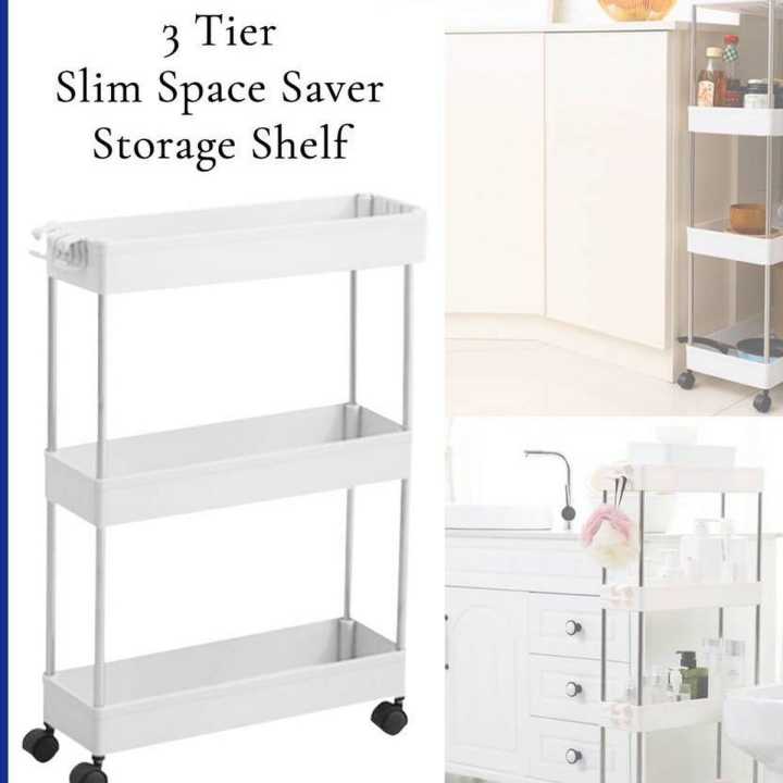 3 Tier Slim Space Saver Storage Shelf | Daraz.com.np