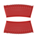 Thickened Silicone Pan Handle Cover Insulation Cover Pan Ear Clip Cast Iron Pan Frying Pan Wok Handle Holder,Red,2PCS. 