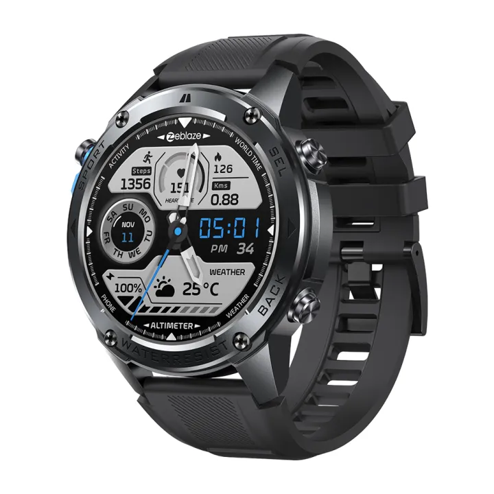 Zeblaze%20Stratos%202%20Ultra%20Outdoor%20GPS%20Smart%20Watch%20%7C%20Built-in%20Dual-band%20GNSS,%20Compass,%20Barometric%20Altimeter%20%7C%20Ultra%20HD%20Amoled%20Display%20%7C%20Bluetooth%20Calling%20%7C%2010ATM%20(WR100)%20Water%20Resistance%20%7C%201%20Year%20Warranty%20-%20Image%202