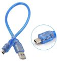 USB A Male to Mini B Charging Data Cable Compatible with Arduino Nano 30cm. 