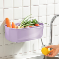 Hanging Storage Box Punch-Free Storage Rack Drainage Storage Basket for Fruits and Vegetables Yellow. 