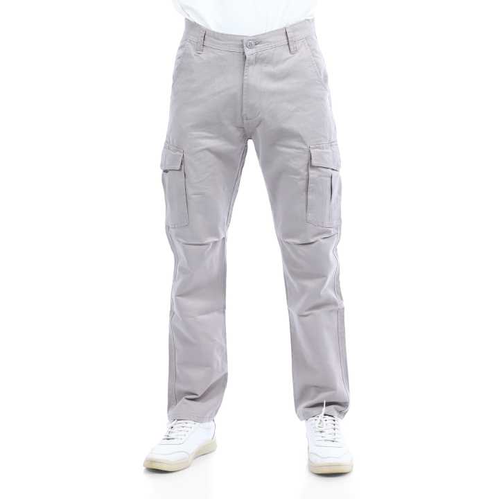 Off White Color Cotton Side Pocket Design Cargo Pant For Men