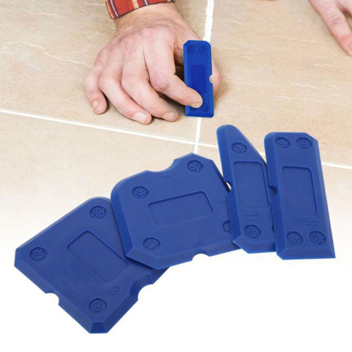 4Pcs Caulking Tool Kit Silicone Joint Sealant Spreader Spatula Scraper Edge Repair Tools Floor Tile edges Cleaner Hand Tool Cologo