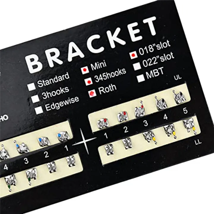 10Pack%20Model%20Metal%20Brackets%20Braces%20018%20Slot%20345%20Hooks%20Tooth%20Gem%20Kit%20Tooth%20Braces%20-%20Image%202