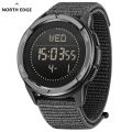 NORTH EDGE ALPS Digital Carbon Fiber Sports Ultra Light Outdoor Compass Waterproof 50M Watch Men's Watch. 
