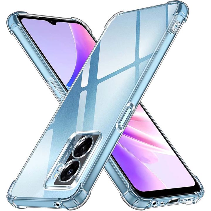 For Oppo A77 A57 4G A77s A57s Plus Back Case - Clear PC Back Airbag Transparent Phone Cover