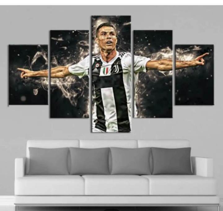 5%20Piece%20Panel%20Wooden%20Back%20Frame%20Cristiano%20Ronaldo%20Canvas%20By%20Shreeniti%20-%20Image%203