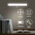 Practical PIR Strip USB Light Bar Self-Adhesive Magnetic Attraction Wireless LED Night Light Night Bulb Under Cabinet Wardrobe Lamp Bedroom. 