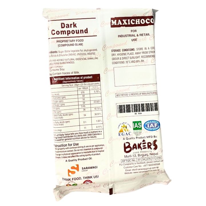 Bakers%20Creation%20Maxichoco%20Dark%20Compound%20D16%20(Baking%20Chocolate%20Blocks/%20Chocolate%20Compound)-500gm%20-%20Image%202