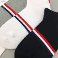 DISICHEN Fashion TB Men Socks Classic Stripes New Luxury Brand Black Stripes Ankle Sock Street High Quality Wholesale 1/6 Pairs Women Cotton Sock. 