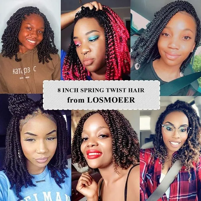 No.%2030#%208%20Inch%20Natural%20Golden%20Brown%20Twist%20Crochet%20Hair%20Wigs%20Pre%20Loop%20Synthetic%20Crochet%20Braid%20Hair%20Extensions%20Ombre%20Braided%20Wig%20-%20Image%207