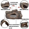 (GGBR) Aquarium Decoration Cave, Resin - Hollow Tree Trunk Log Aquarium Ornament Fish Tank Wood Hideout for Betta. 