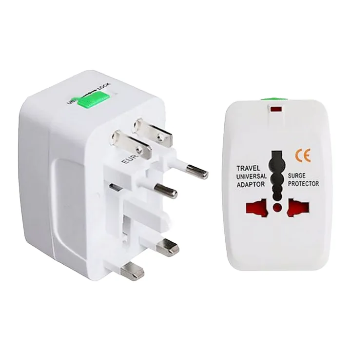 Universal Travel AC Adaptor / All in One International Plug With AU US EU Converter Plug | All In One Travel Friendly AC Adapter