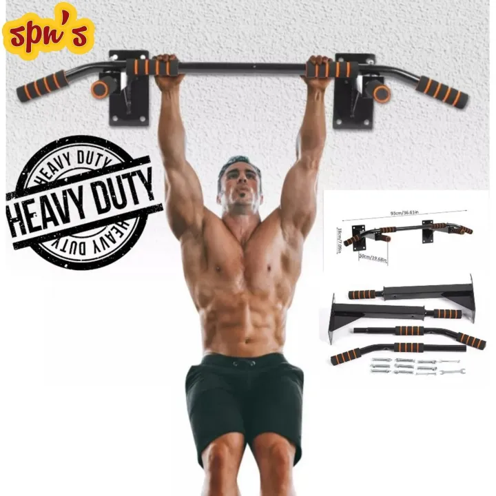 Spn'S%20Heavy%20Duty%20Pull%20Up%20Bar%20Wall%20Mounted%20Chin%20Up%20Bar%20For%20Home%20Gym%20Fitness%20Exercise%20-%20Image%203