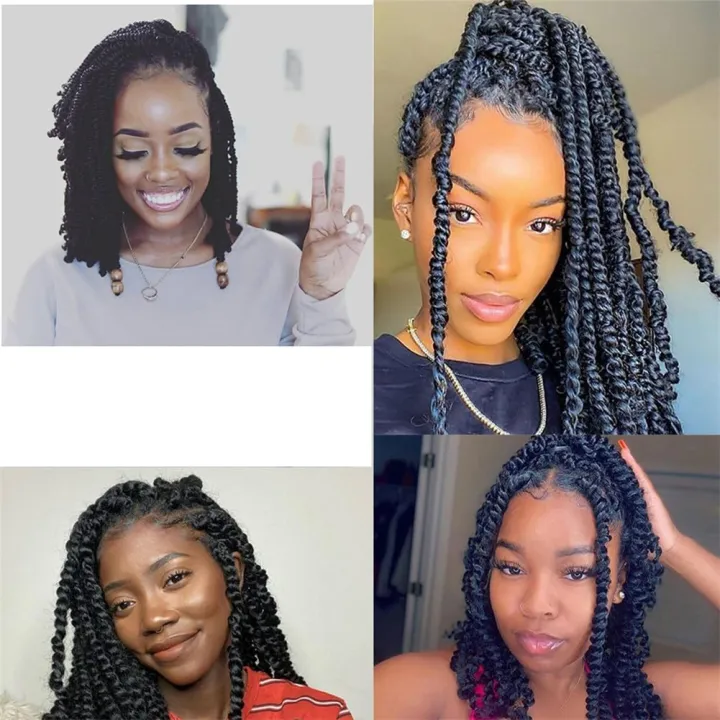 No.%2030#%208%20Inch%20Natural%20Golden%20Brown%20Twist%20Crochet%20Hair%20Wigs%20Pre%20Loop%20Synthetic%20Crochet%20Braid%20Hair%20Extensions%20Ombre%20Braided%20Wig%20-%20Image%206