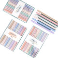 RHS Online 6PCS Double Head Tips Highlighter Morandi Soft Tip Light Color Eye Protection Marker Pen DIY Photo Diary Journal Fluorescent Pens. 