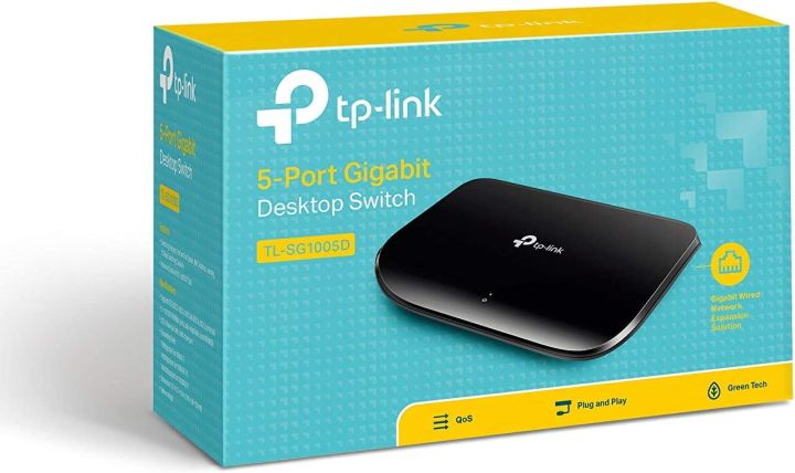 TP-Link 5 Port Gigabit Ethernet Network Switch | Plug and Play  | Traffic Optimization | Unmanaged (TL-SG1005D) Black