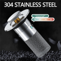 JAERBEE -Up Sink Drain Strainer with Removable Stainless Steel Strainer Basket Catch, Sink Stopper Replacement,. 