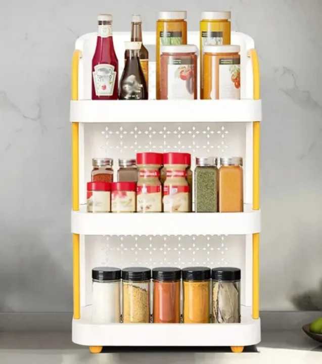 Double Layer Space Saving Kitchen Spice Rack Shelve Seasoning Storage ...