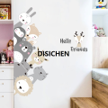 DISICHEN Cartoon Animals Wall Stickers for Children Kids Rooms Girls Boys Baby Room Decoration Wallpaper Elephant Panda Giraffe Luxury. 