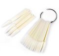 50 Pcs Nail Swatch Sticks Stiletto Nail Display Tips, Fan-shaped Nail Color Swatches Pointed Tip Nail Art Practice Tips Nail Sample Sticks. 