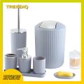 Trendiq Bathroom Storage Organizer 8-piece Bathroom Accessories Set Toothbrush Cup Lotion Dispenser Soap Holder Tray Organizer Style Modern. 